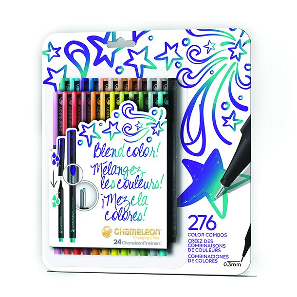 Chameleon Fineliner 24-Pen Bold Colors Set